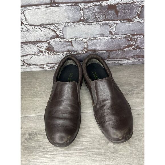 Kuru Brown Leather Slip On Casual Comfort Loafers Shoes Men Sz 9M Wide US/42EU main image 13